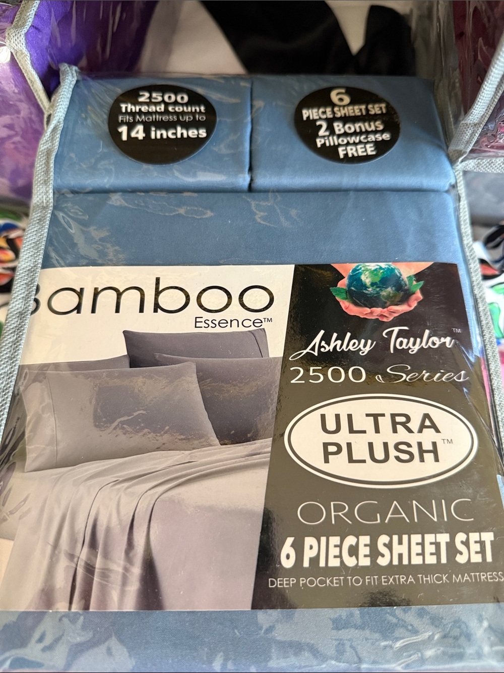 Ashley Taylor Bamboo Essence Ultra Plush 6-Piece Sheet Set - Blue